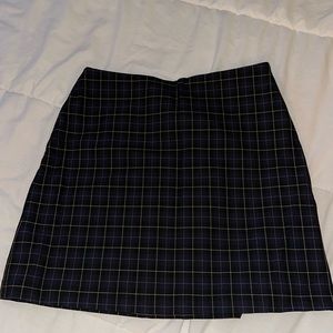 Theory Plaid Skirt